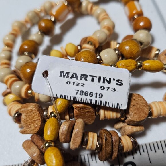 Boho Wooden Beaded Stretch Bracelets Lot of 5 Beach Core Fashion Jewelry Women - Picture 3 of 4